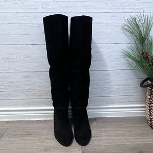 BP Black Suede Thigh High Boots